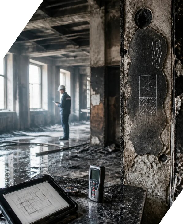 Обследование зданий после пожара в Климовске от 15192 р. | ЭкспертизаРоссия