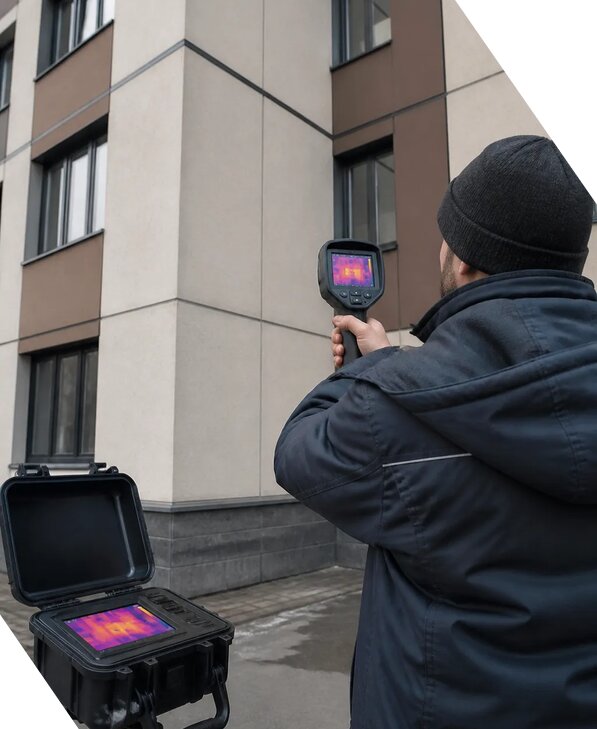 Тепловизионное обследование зданий и сооружений в Климовске